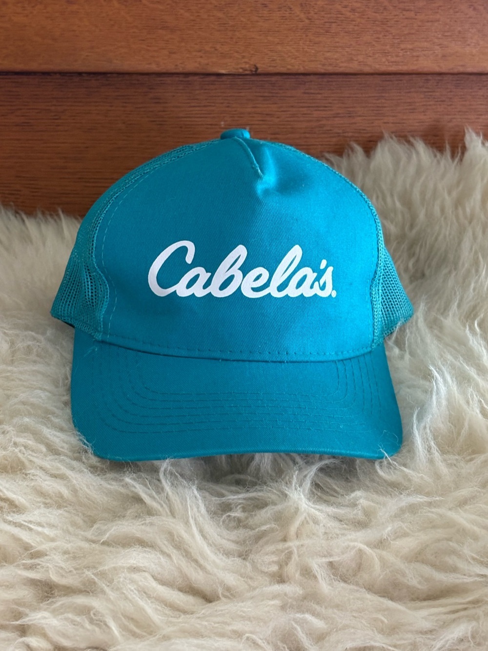 Cabela's Teal Blue Mesh Logo Cap